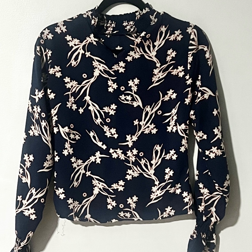 Chase uniform lands end blouse